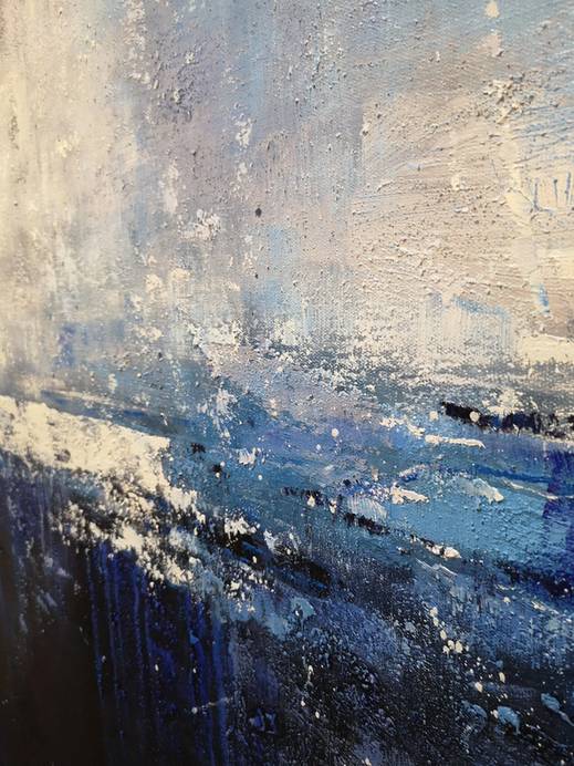 Deep Hand-Painted Oversized - original acrylic painting for study